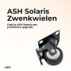 Roue pivotante ASH Solaris avec frein et plaque de fixation