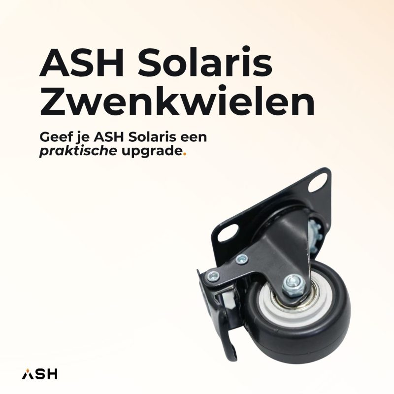 Roue pivotante ASH Solaris avec frein et plaque de fixation