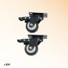 Lot de roulettes pivotantes noires avec frein pour l'ASH Solaris